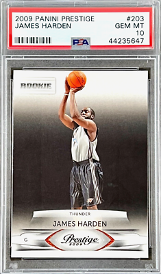 2009 Panini James Harden #203 PSA 10 GEM MINT (ROOKIE CARD) | eBay