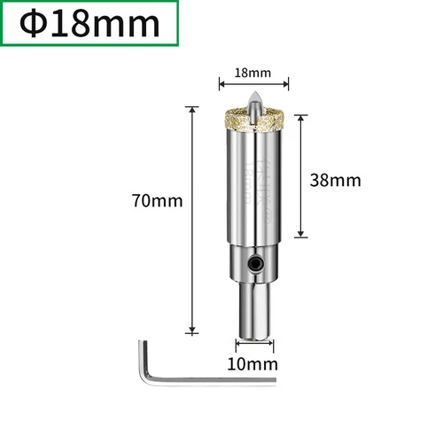 Diamantbohrer 16mm - 120mm Bohrkrone Lochsäge Fliesenbohrer Keramik Marmor Glas - Picture 14 of 41