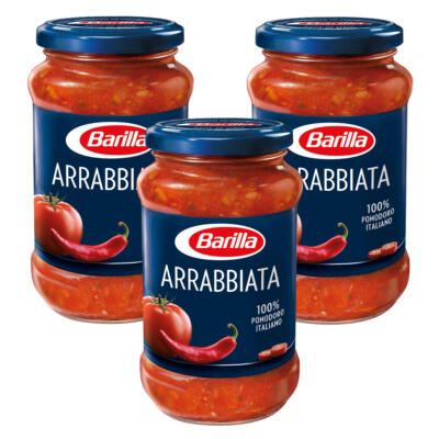 Barilla Pasta Sauce Arrabbiata herbvorragend zu Nudeln 400g 3er Pack