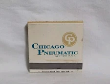 Vintage Matchbook Chicago Pneumatic Tool Company New York Advertising Full