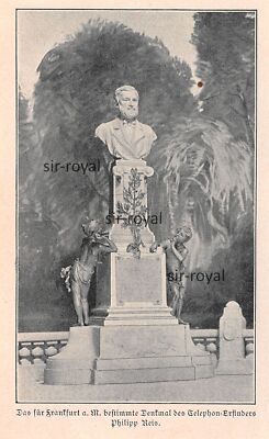 Philipp Reis Denkmal Frankfurt Main - Erfinder Telefon - 1903 ~8x13cm -