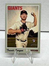 2019 Topps Heritage Baseball Card #697 Travis Bergen RC San Francisco Giants