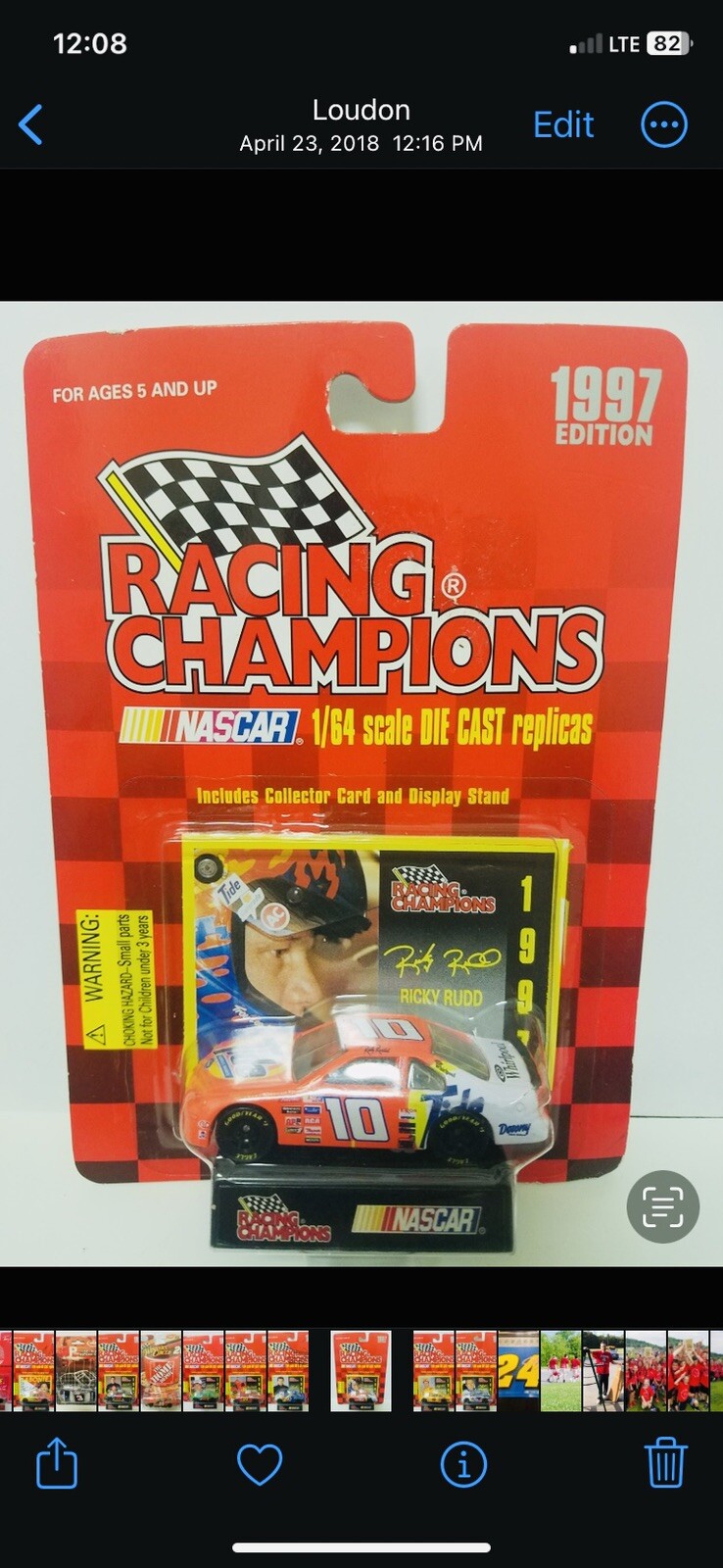 Ricky Rudd 1997 Ricky Rudd 1997 Racing Champions #10 Tide Ford 1:64 Scale Diecast | eBay