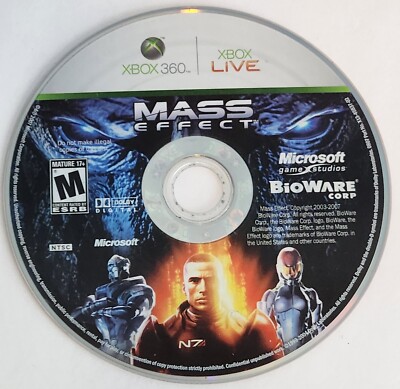 Mass Effect (Microsoft Xbox 360, 2007) DISC ONLY