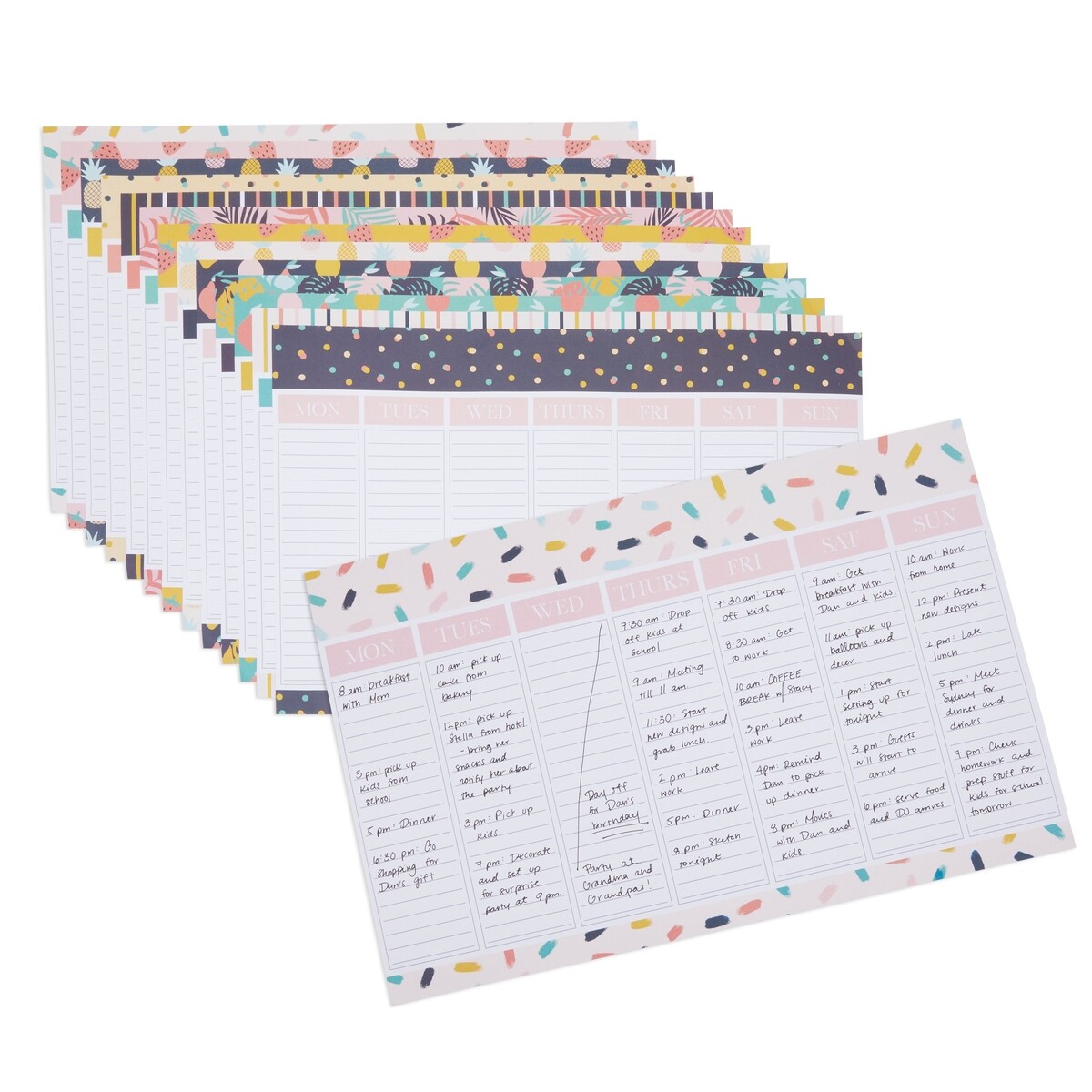 2x Weekly Calendar Planner Tear Off To Do List Pad for Wall, 13 Design,  11x17 In | eBay