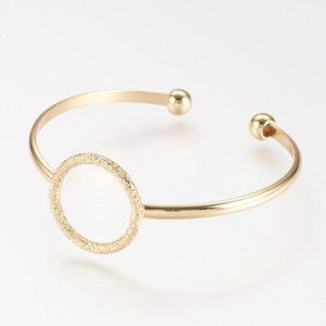 Authentic 10 pcs Real 18K Gold Plated Cuff Bangle Findings Making 50x53mm 2x2-1/8in