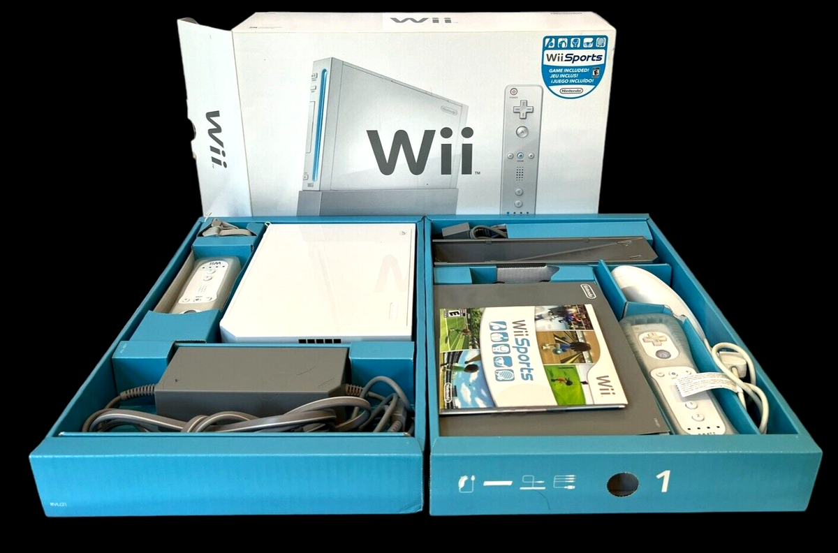 NINTENDO Wii SPORT COMPLETE SYSTEM CONSOLE IN ORIGINAL BOX NINTENDO Wii SPORT COMPLETE SYSTEM CONSOLE IN ORIGINAL BOX
