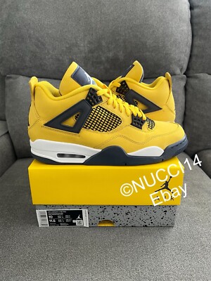 Size 10 - Nike Air Jordan 4 Retro Lightning Yellow 2021 with Receipt CT8527-700