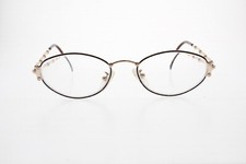 VTG Fendi Eyeglasses F 63 Gold Metal Tortoise Oval Frames 49/18-135 mm