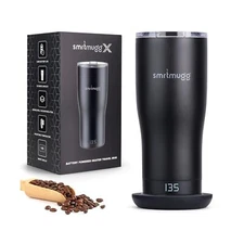 X Heated Coffee Mug 19 oz., 8 Hour Battery Life, Self-Heating, Adjustable Tem...