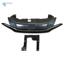 Black Chrome Grill Front Bumper Grille For Honda Civic Coupe 2-Door 2014 2015