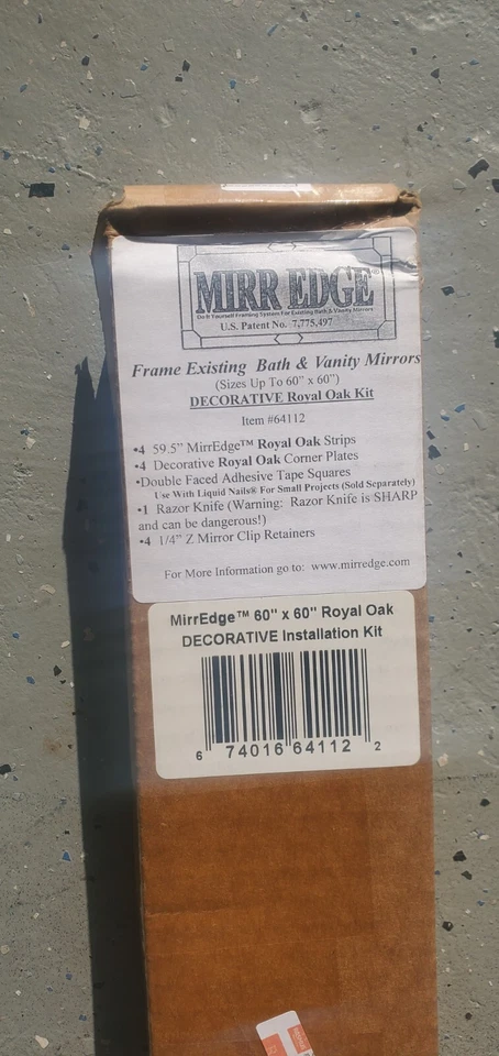 MIRREDGE 64112 Mirror Installation Kit Royal Oak 60x60 inch Foto 3 de 4