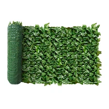156"x39" Artificial Faux Laurel Leaf Privacy Fence Panel Screen Hedge Wall Decor