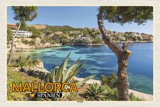 Blechschild 20x30 Mallorca Spanien Strand Meer Stadt  Wand Deko Bar Kneipe Cafe