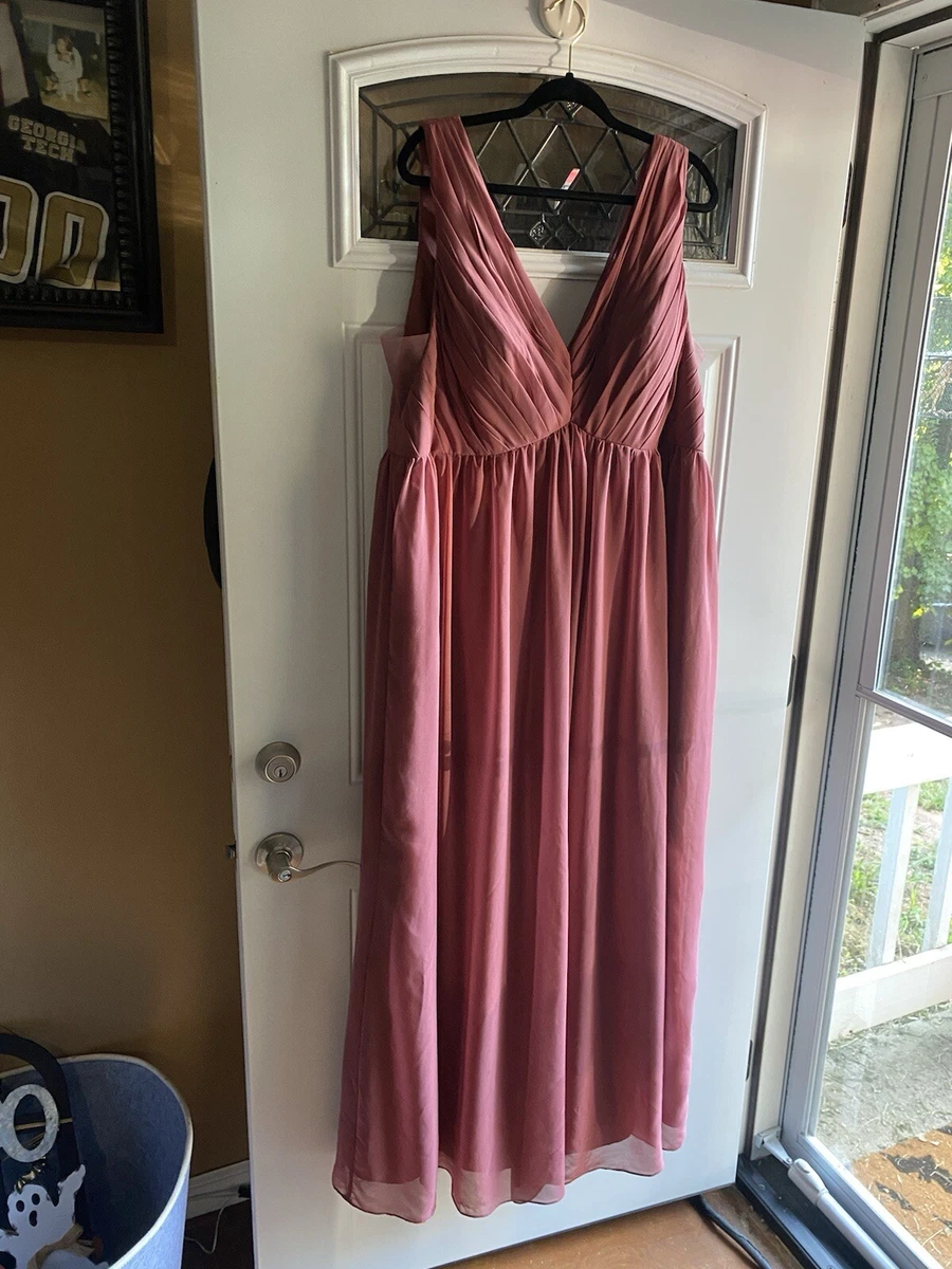 ebay pink bridesmaid dresses Pink Pastel Bridesmaid Beach Summer Formal Maxi Dress Long Sleeve Pleated A Line