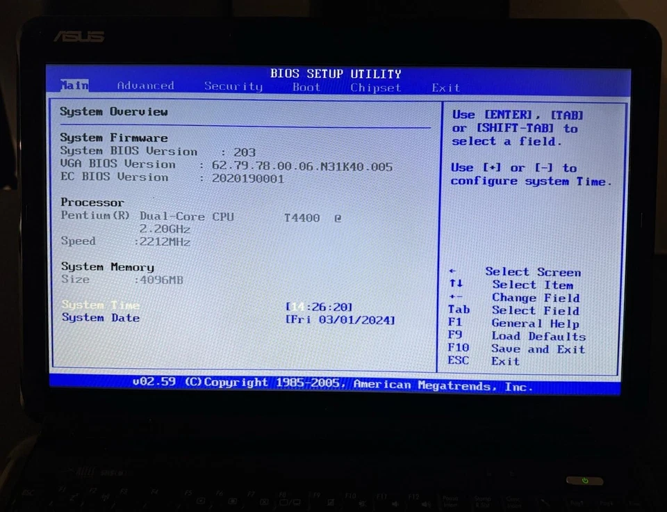 Notebook Asus X5DIP - Intel T4400 2,2GHz - Ram 4GB - HDD 250GB - Immagine 4 di 4