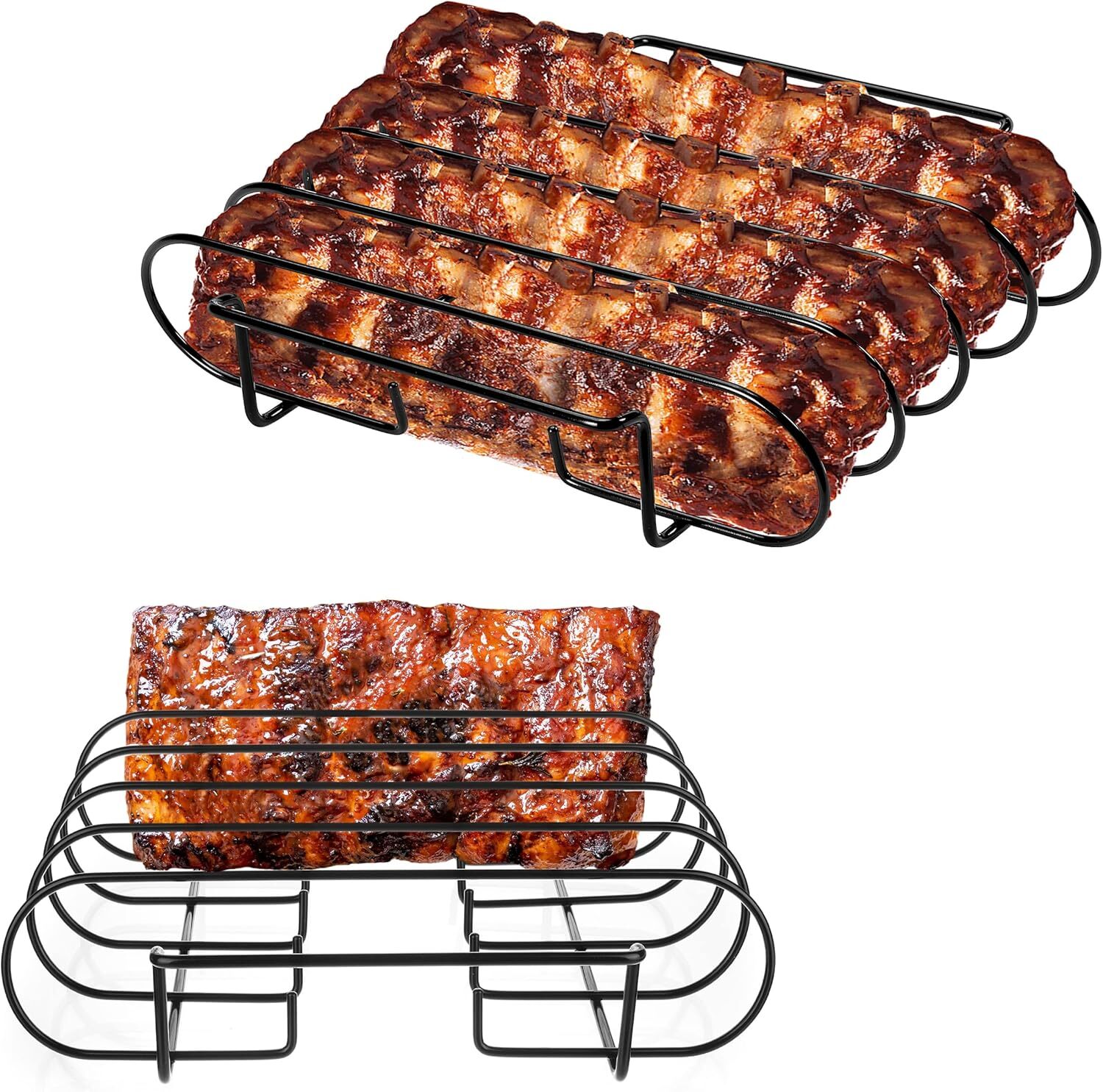 Stainless Steel Rib Rack Holds Up To 4 Full Racks Of Ribs Fo