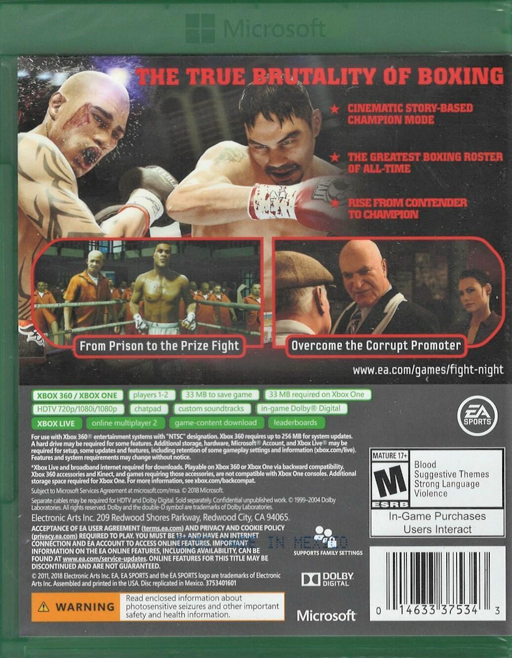 Fight Night Champion (Microsoft Xbox 360, 2011) for sale online