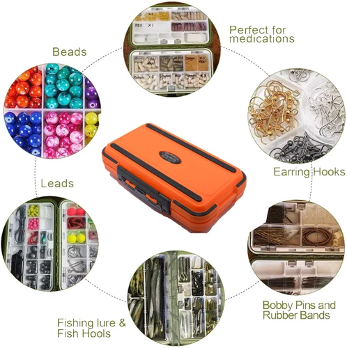 1x Fishing Lure Bait Tackle 2 Layer Storage Box Case Waterproof Compartments NEW - Picture 10 of 150