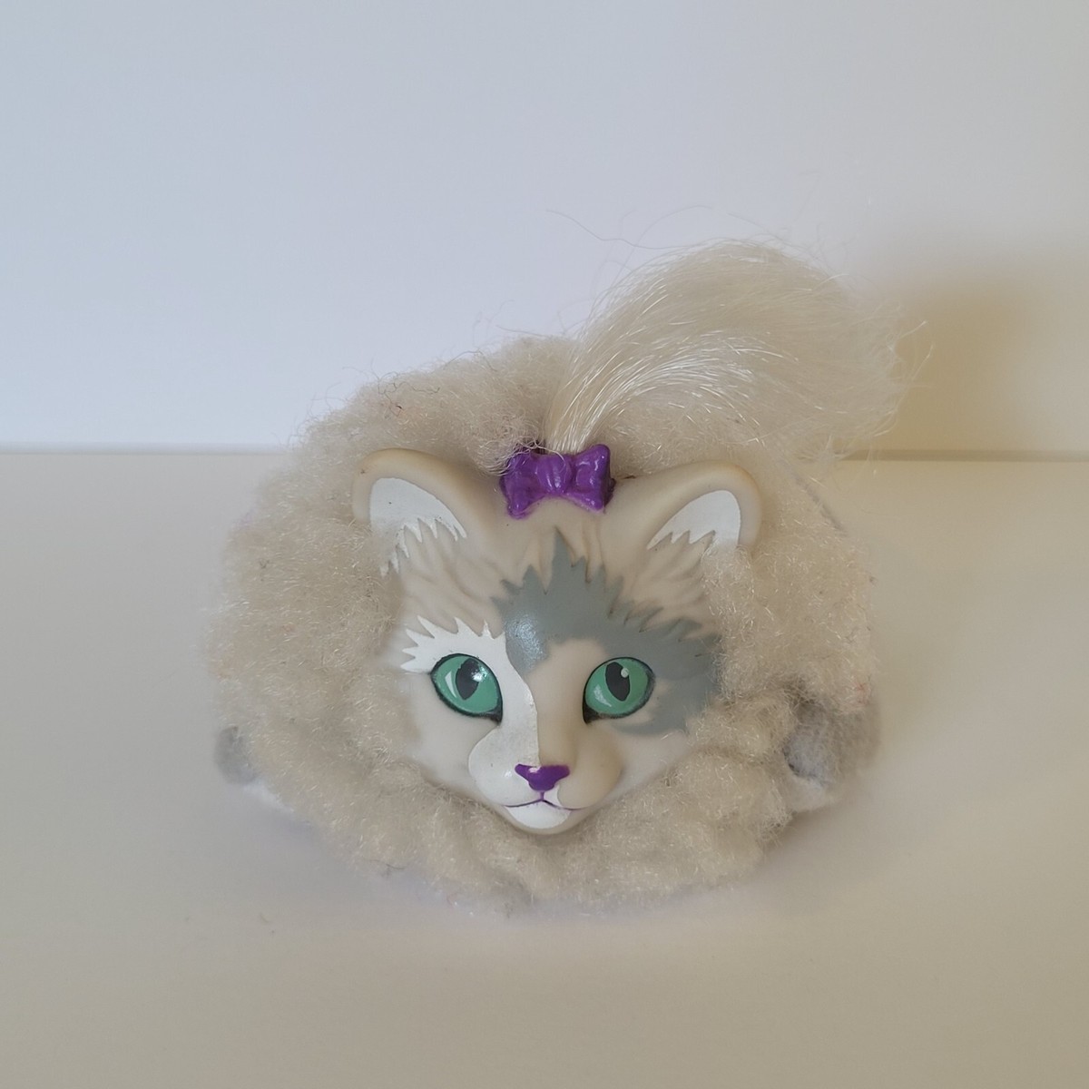 1993 Hasbro Playful Hair Cat Kitty Surprise Grey Purple RARE Puppy