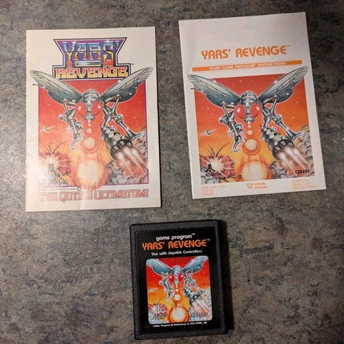 Yars' Revenge Atari 2600 1981, Vintage Video Game, Manual, Comic CX2655