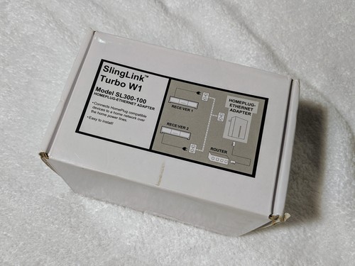 SlingLink Turbo W1 Model SL300-100 Powerline Adapter Ethernet - Bild 2 von 6
