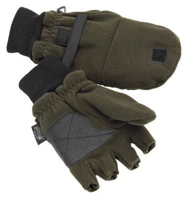 Pinewood 2-in-1 Fleece-Handschuhe fingerfrei oder/Fäustlinge Gr. M-XXL oliv grün