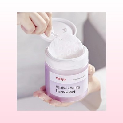 MANYO Factory Heather Calming Essence Pad 60 Sheets Hydrating Mask Pads