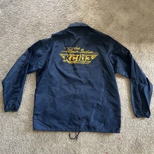 Vtg. King Louis Pro Fit Rain Jacket Radio Station Disc Jockey Size L Made In USA