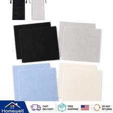 8 Pack of Soft Suede Microfiber Cloths - Perfect for Eyeglasses and Screens