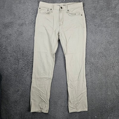 OLD NAVY 32x34 Straight Built In Tough Khaki Pants Mens Cotton