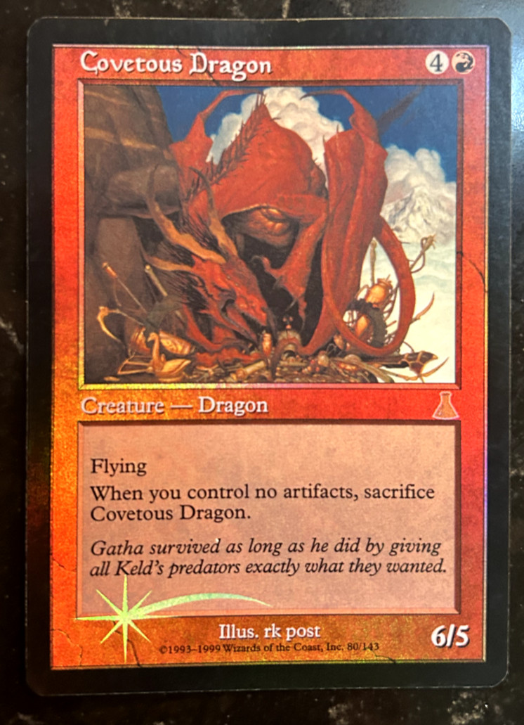 Covetous Dragon - Foil -Urza's Destiny -NM -MTG magic the gathering