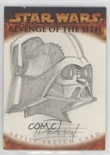 2005 Topps Star Wars: Revenge of the Sith 1/1 Davide Fabbri Auto Sketch 11jz