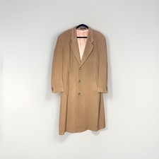 Maitland Of England Coat Mens 40 Wool Cashmere Blend Satin Lined Trench Vintage