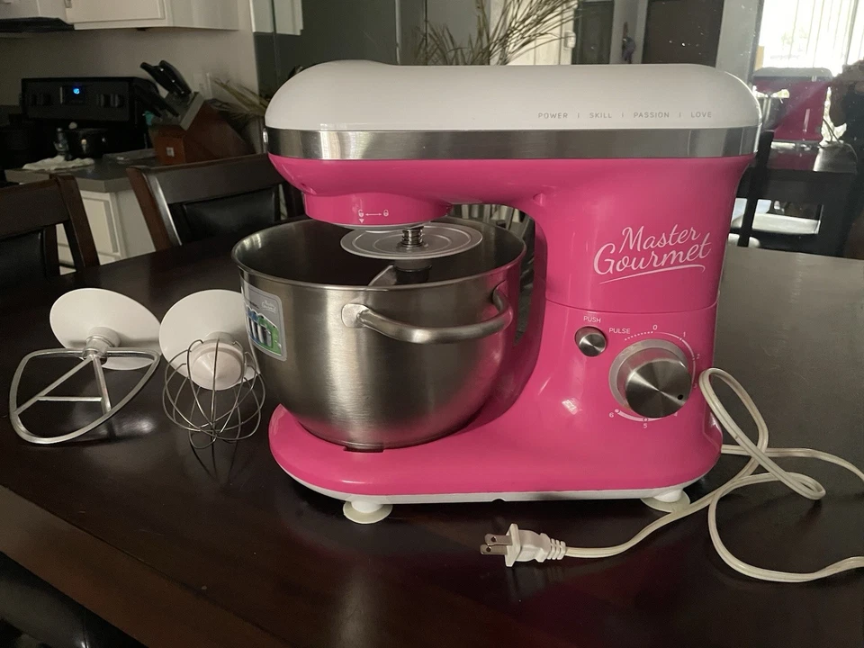 Pink Mixer | SENCOR 4.2 Qt. 6-Speed Stand Mixer 600W w/ Pouring shield. - Image 4 of 4