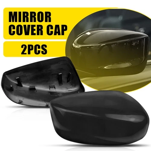For 2008-2012 Honda Accord Gloss Black Side Rear View Door Mirror Cap Cover Trim