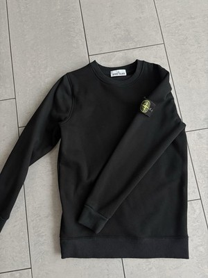 Stone Island Herren Sweatshirt Pullover Schwarz XS Rundhals Langarm Logo-Patch