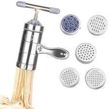 Stainless Steel Manual Noodles Maker, Portable Pasta Maker Noodle Making Press