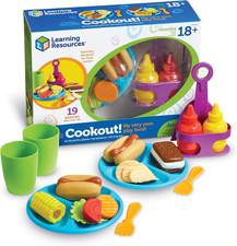 New Sprouts Cookout Food, Pretend Play Food, Toddler Outdoor Toys, 19 Pieces, A
