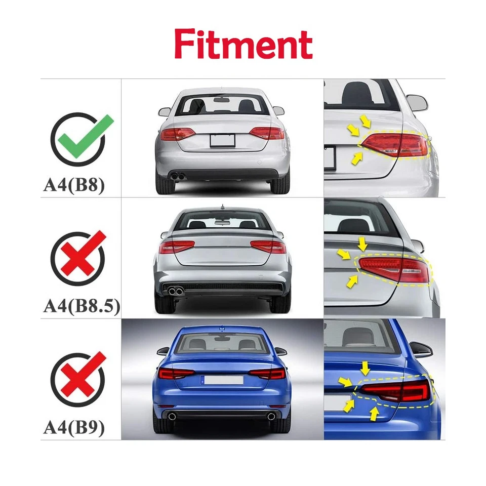 PARA 08-12 AUDI A4 B8 PSM ESTILO HIGHKICK DUCKBILL FIBRA DE CARBONO ALERÓN MALETERO ALERÓN Foto 2 de 4