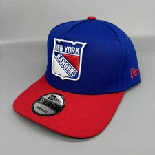 New York Rangers New Era 9Fifty A-Frame Adjustable SnapBack Blue/Red Cap Hat NWT