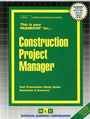 CONSTRUCTION PROJECT MANAGER(PASSBOOKS) (CAREER By Jack Rudman **BRAND NEW**
