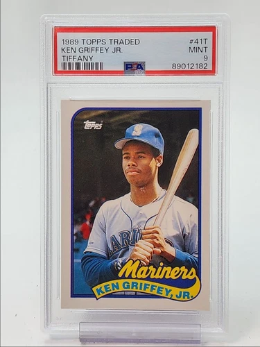KEN GRIFFEY JR. 1989 TOPPS TRADED BASEBALL ROOKIE TIFFANY #41T RC PSA 9 Q2620