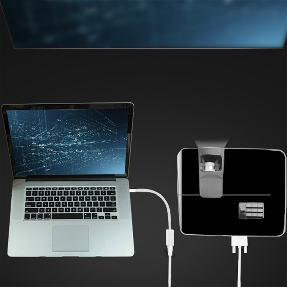 Mini DP Thunderbolt To HDMI Cable Converter HD 4K For MacBook Air/Pro ...