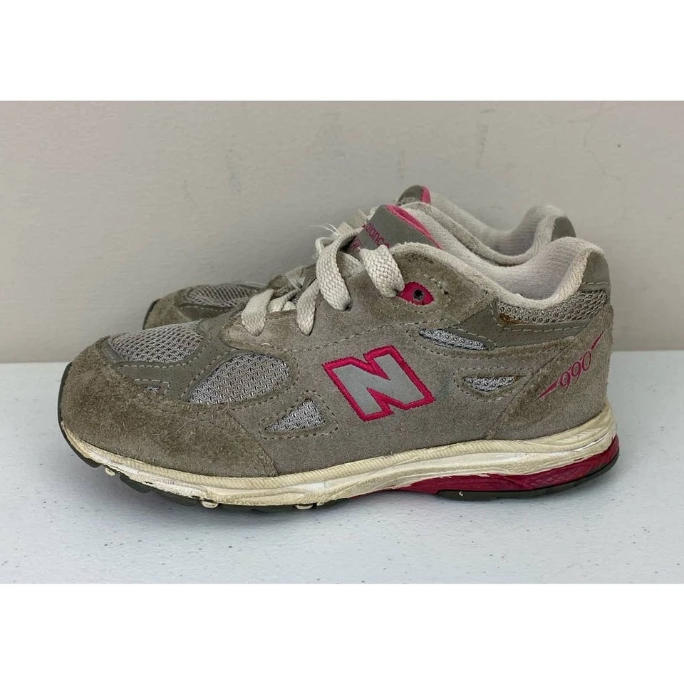 Jóvenes Niños Infantiles New Balance 990 KJ990GPI Gamuza Zapatillas Zapatos, 9 Foto 2 de 4
