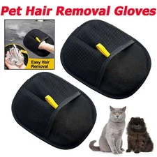 2025 Electrostatic pet hair removal gloves,Reusable Pet Grooming Gloves Brush