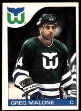 1985-86 O-Pee-Chee Greg Malone Hartford Whalers #118