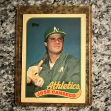 Topps 1989 Jose Canseco Base Set Card #500 Oakland Athletics Baseball ((ERROR))