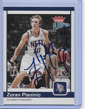 ZORAN PLANINIC Basketball Card IP auto NBA rookie New Jersey Nets 2003-04 Fleer. rookie card picture