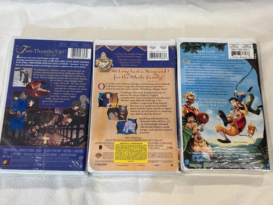 Sealed VHS Lot – Anastasia, The King and I, The Road to El Dorado – New #2 - Image 2 of 3